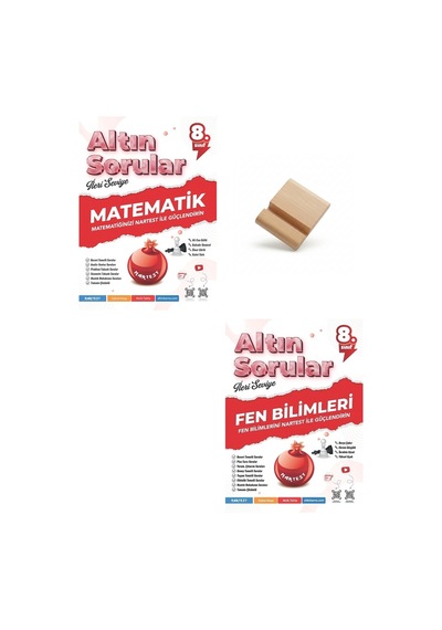 Nartest Lgs 8. Sınıf Altın Sorular Matematik Ve Fen Bilimleri Soru Bankası + Telefon Standı