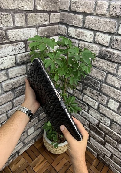 Guard Nakış Desenli Siyah Clutch Çanta - Grd2403xw22262
