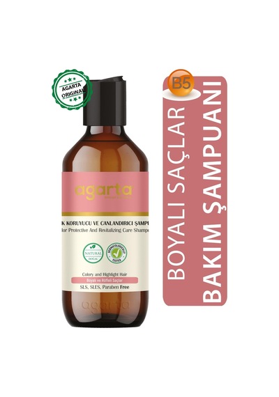 Agarta Boyalı Saçlar İçin Renk Koruyucu ve Canlandırıcı Şampuan 400 ML