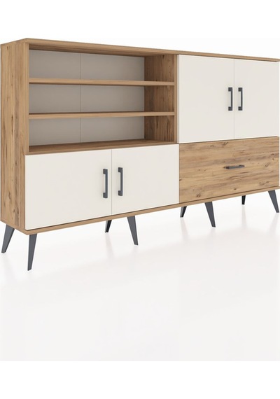 Arges Konsol 5 Raflı Tek Çekmeceli 4 Kapaklı 176x30x99 Çam-aytaşı Çam-aytaşı/çam Arges Konsol 5 Raflı Tek Çekmeceli 4 Kapaklı 176x30x99 Çam-aytaşı Çam-aytaşı/çam