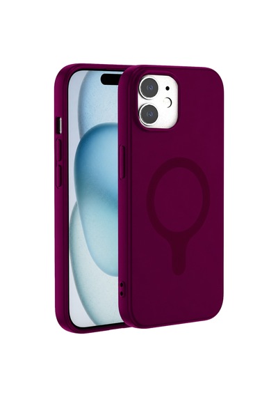 Joko Apple Uyumlu  iPhone 11 Z Silikon Magsafe Kapak - Bordo Standart