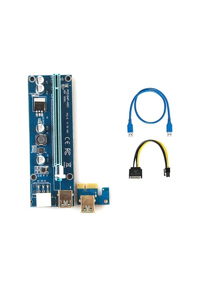 S-Lınk Pcı-E 1X To 16X Sata 6Pin Bıtcoın Riser Ekran Kartı Yüksel