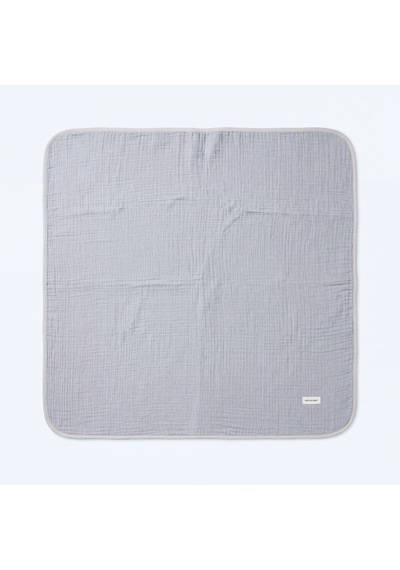 Natulis Baby %100 Organik Pamuk Kumaş 4 Kat Müslin Bebek Battaniyesi 110x110 cm Gri