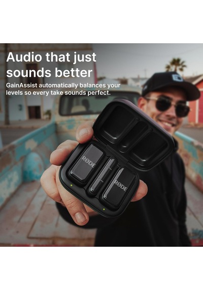 Wireless Micro - Akıllı Telefon Ve Bilgisayar Uyumlu Kompakt Kablosuz Mikrofon Seti, Şarj Kutulu, İki Verici, Bir Alıcı, Usb-c, Siyah
