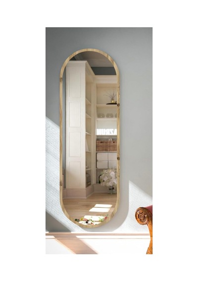 Tr Keçe Gold Oval Dekoratif Boy Aynası 50x150,keçe Diğer