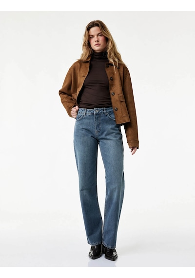 Koton Straight Fit Açık İndigo Kadın Jean Pantolon 7wal40009md