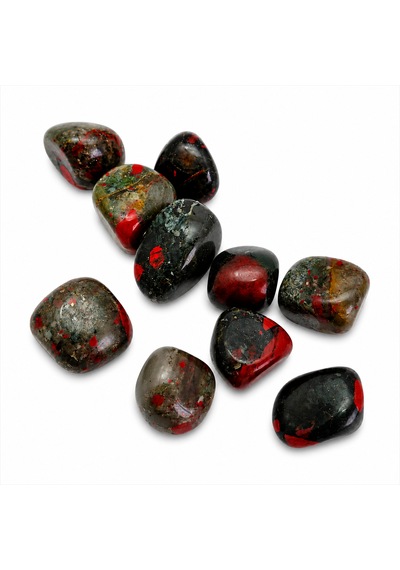 Kan Taşı Doğal Taş Tamburlanmış Heliotrop Bloodstone Dekoratif Şifa Taşı 1-3-6 Adet
