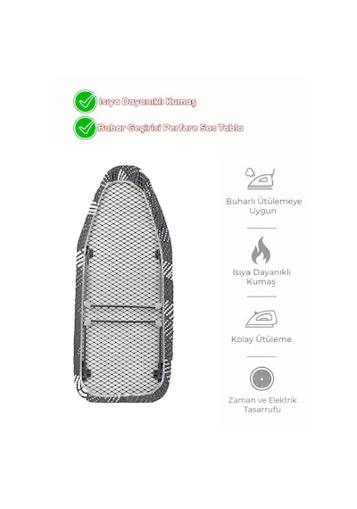 Porsima 15120-4 Smart Mini Seyahat Portatif Katlanabilir Ayaklı Ütü Masası Çok Renkli