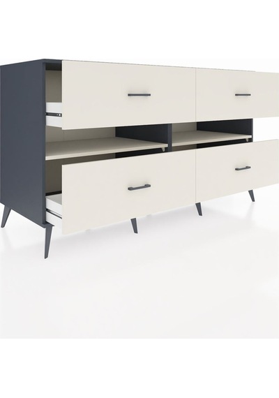 Kronos Konsol 2 Raflı 4 Çekmeceli 176x59x99 Antrasit-aytaşı Aytası/aytası - Antrasıt Kronos Konsol 2 Raflı 4 Çekmeceli 176x59x99 Antrasit-aytaşı Aytası/aytası - Antrasıt