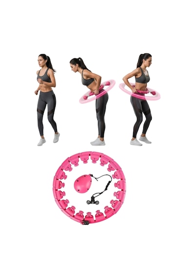 Evde Spor İçin Akıllı Hula Hoop Çemberi Bel İnceltici Mor Çok Renkli