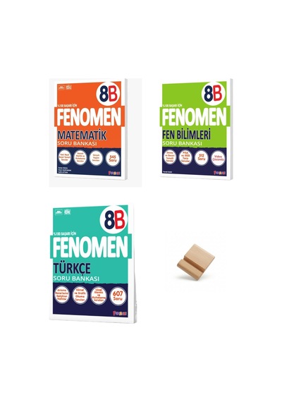 Fenomen Lgs 2027 B Serisi Matematik Fen Bilimleri Ve Türkçe 3lü Set Soru Bankası + Telefon Standı