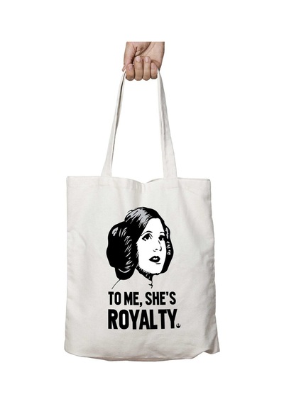Art Hediye Princess Leia To Me Shes Royalty Star Wars İki Tarafı Kalıcı Baskılı Yıkanabilir Çanta Çok Renkli