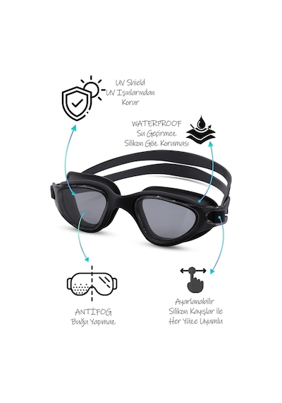 Telvesse Ygz-tls-3 Unisex Yüzücü Gözlüğü Çok Renkli