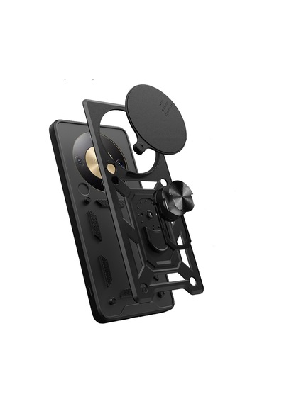 Adige Honor Magic 8 Lite Kılıf Pras Yüzüklü Standlı