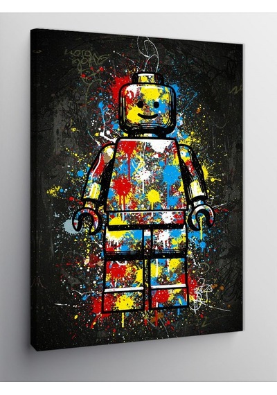 Kanvas Tablo Renkli Lego Robot 100cmx140cm