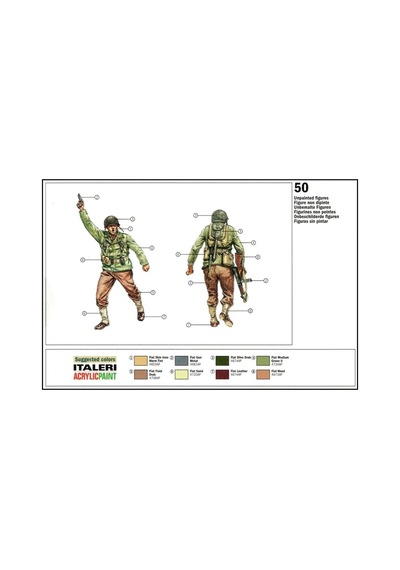 Italeri 6046s 1/72 Ölçek, Wwıı Amerikan Piyadeleri, Plastik Model Kiti-51124