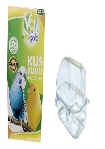 Kuş Kumu 300 Gr Tüm Kuşlar İçin Ve Şeffaf Lüks Kuş Yemlik