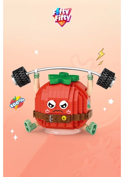 Loz Micro Block Serisi Halter Kaldıran Domates Modeli 390 Parça Dekoratif Oyuncak Yapım Seti Yapı Blok 8860
