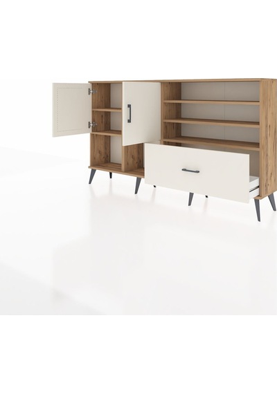 Arges Konsol 7 Raflı Tek Çekmeceli 2 Kapaklı 176x30x99 Çam-aytaşı Aytası - Atlas Çam Arges Konsol 7 Raflı Tek Çekmeceli 2 Kapaklı 176x30x99 Çam-aytaşı Aytası - Atlas Çam