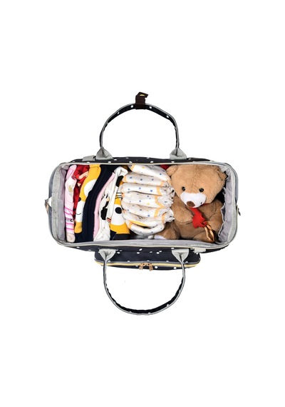 Lal Baby Baggage Bag Siyah Omuz Askılı Anne Bebek Bakım Çantası Siyah