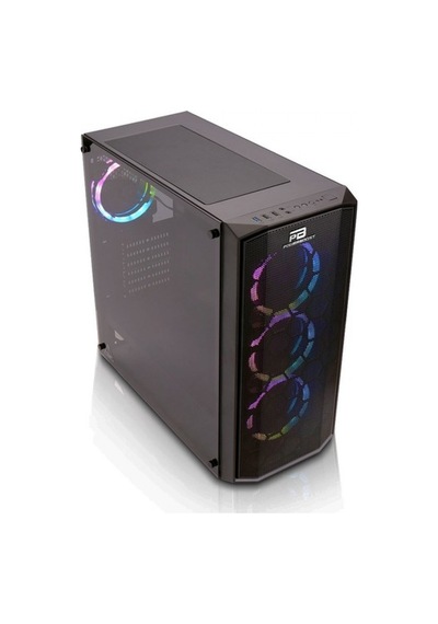 Power Boost JBST-X58RGB-650 650W 80+ 4x Rainbow Fan Mid Tower ATX Bilgisayar Kasası Siyah