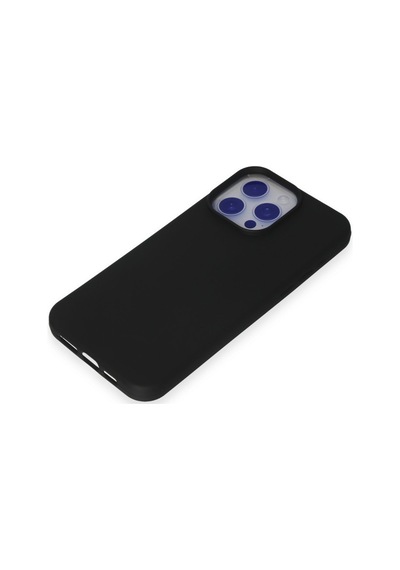Apple iPhone Uyumlu  15 Pro Max Kılıf Nano İçi Kadife Silikon -  Siyah