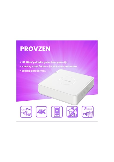 Provzen Hikvision 2 Ip Kamera 7/24 Renkli Mikrofonlu Güvenlik Kamerası Olay Anında Bildirim