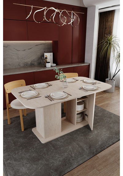 Modern Dolaplı 6 Kişilik Mutfak Yemek Masası %100 Mdf Mutfak Yemek Odası Masası Ym06 Sidon Modern Dolaplı 6 Kişilik Mutfak Yemek Masası %100 Mdf Mutfak Yemek Odası Masası Ym06 Sidon