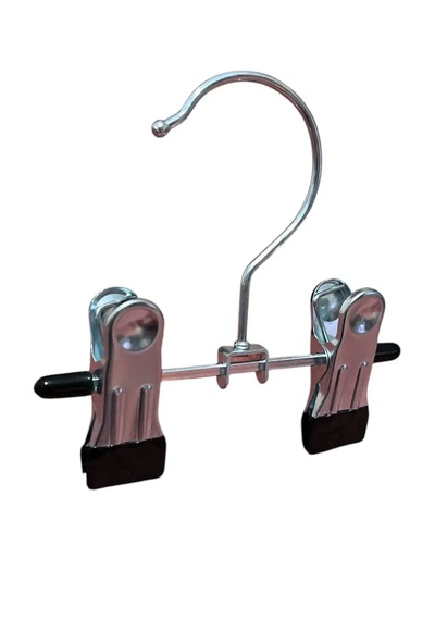 Ayarlanabilir Mandallı, Krom Metal Eşarp Askısı, Şapka Askısı \ 10 Adet \ 12 Cm Krom