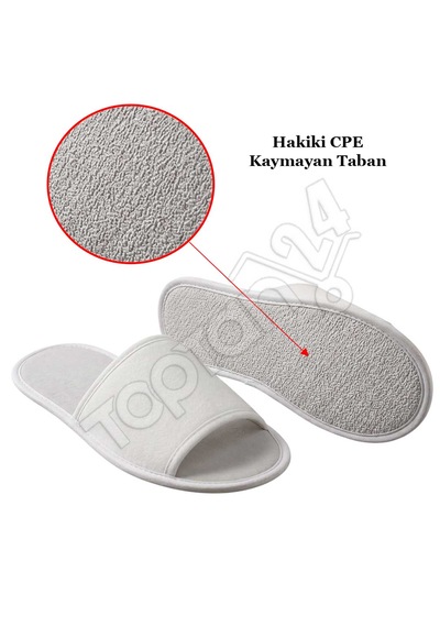 Gerçek Kaymaz Tabanlı Spa Terliği Önü Açık - 100 Adet