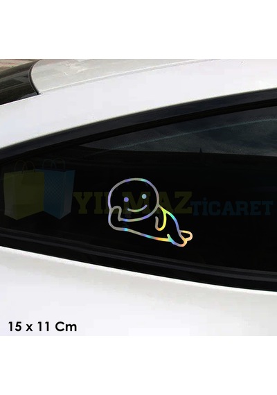 Rahat İnsan Komik Hologram Oto Sticker Araba Çıkartma Etiket