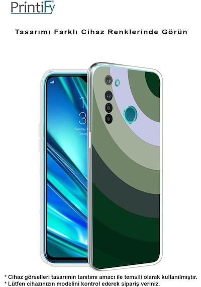 Huawei P Smart Z Uyumlu Kamera Korumalı Renk Cümbüşü C Tasarımlı Şeffaf Silikon Kılıf