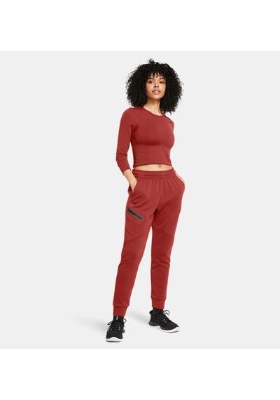 Under Armour - Kadın Unstoppable Fleece Eşofman Altı 1379846-840 Earthen Orange Black Çok Renkli