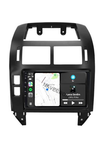 Volkswagen Polo 2005-12 9" Uyumlu Androıd Multimedya Gerçek 2/32 Kablosuz Carplay Geri Görüş Kameralı 9"