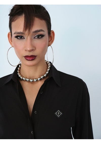 LOFT Loose Fit Kadın Gömlek U.kol Lf2036508 Q1.v1 Siyah