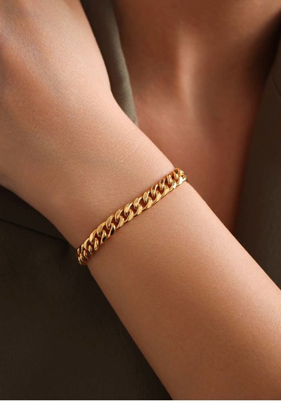 14 Ayar Altın Gurmet Bileklik 6 Mm Sarı Altın 00214933