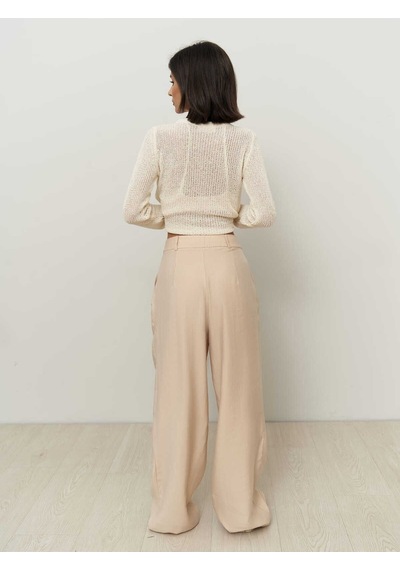 Mai Collection Mai Studios Co. Bohemai Tessa Tencel Bej Palazzo Pantolon Bej