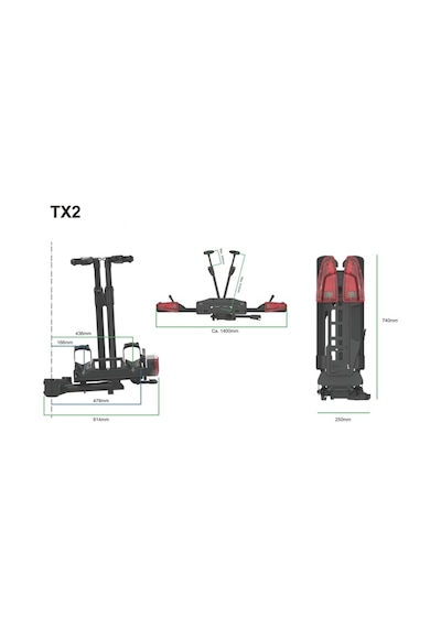 Tradekar Spinder Tx2 Premium Ledli Bisiklet Taşıyıcı