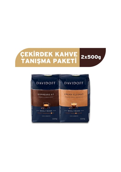 Davidoff Crema Elegant & Espresso 57 Çekirdek Kahve 2x500 G