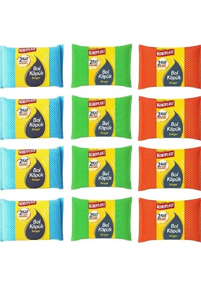 Koroplast Bol Köpük Sünger 12'li