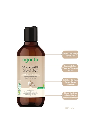 Agarta Sarımsaklı Doğal Şampuan 400 ML
