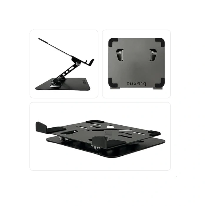 Prexua Flexer Ayarlanabilir Ergonomik Laptop Standı - Tablet Standı - Metal - Siyah - Flx2320bl Siyah
