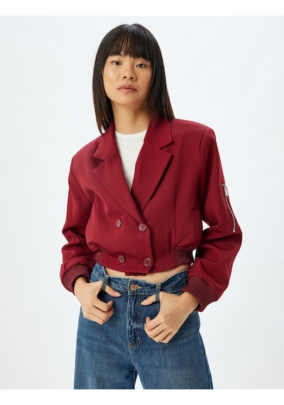 Koton Oversize Ceket Kruvaze Yaka Cepli Düğmeli Fermuar Detaylı Ribanalı Bordo 5wal20134ıw Bordo Koton Oversize Ceket Kruvaze Yaka Cepli Düğmeli Fermuar Detaylı Ribanalı Bordo 5wal20134ıw Bordo