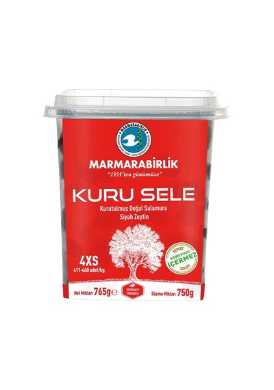 3 Adet Marmarabirlik Kuru Sele Siyah Zeytin 4xs 750 G