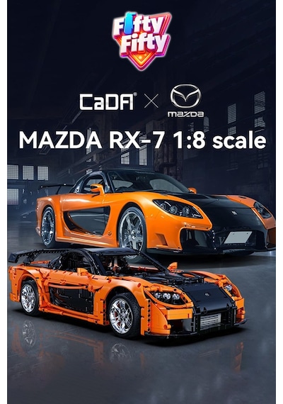Cada Uzaktan Kumandalı Mazda Rx-7 3305 Parça Premium Yarış Aracı Yapım Seti -ffc61502w-3305