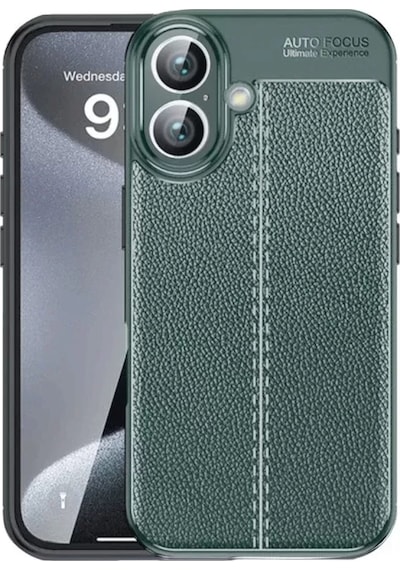 Newface Apple İphone 16 Kılıf Auto Focus Kapak - Koyu Yeşil
