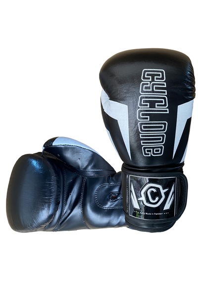 Cyclone Clash Orijinal Deri Boks Ve Kick Boks Eldiveni Siyah