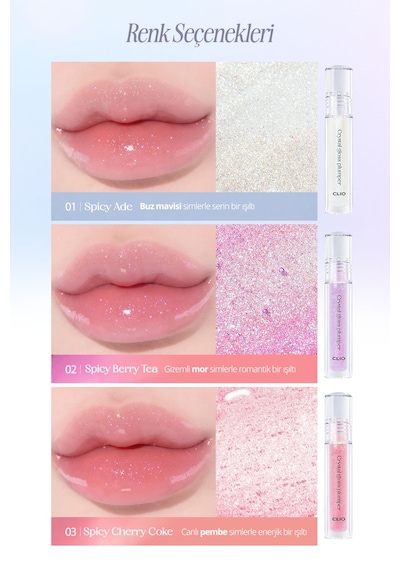 Yoğun Simli Dolgunlaştırıcı Dudak Parlatıcısı Clıo Crystal Gloss Plumper 03 Spicy Cherry Coke 03 Spicy Cherry Coke