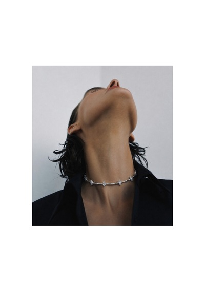 Éclat Collection Markiz Choker Kolye Bileklik Set Gümüş Gümüş