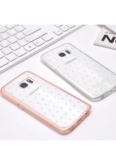 Ringke Noble Fusion Galaxy S7 Edge İle Uyumlu Taşlı Kılıf Extra Darbe Emici Snow Clear